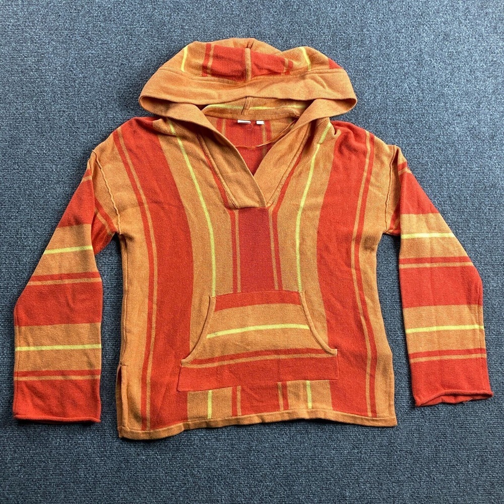 Gap Sweater Women's Small Orange Southwest Navajo Hooded 100% Cotton S